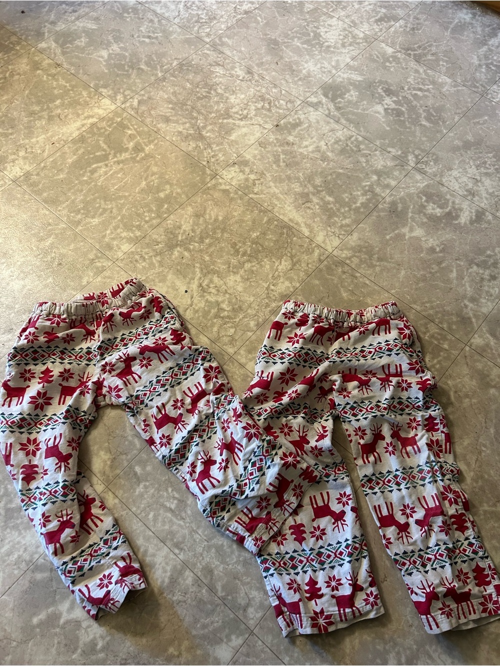 Bundle 2Hanna Andersson Red Reindeer Print Pajama Pants 130cm or 6/7